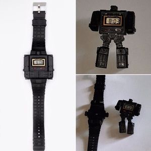 Vintage 80s robot transformer quartz digital watch